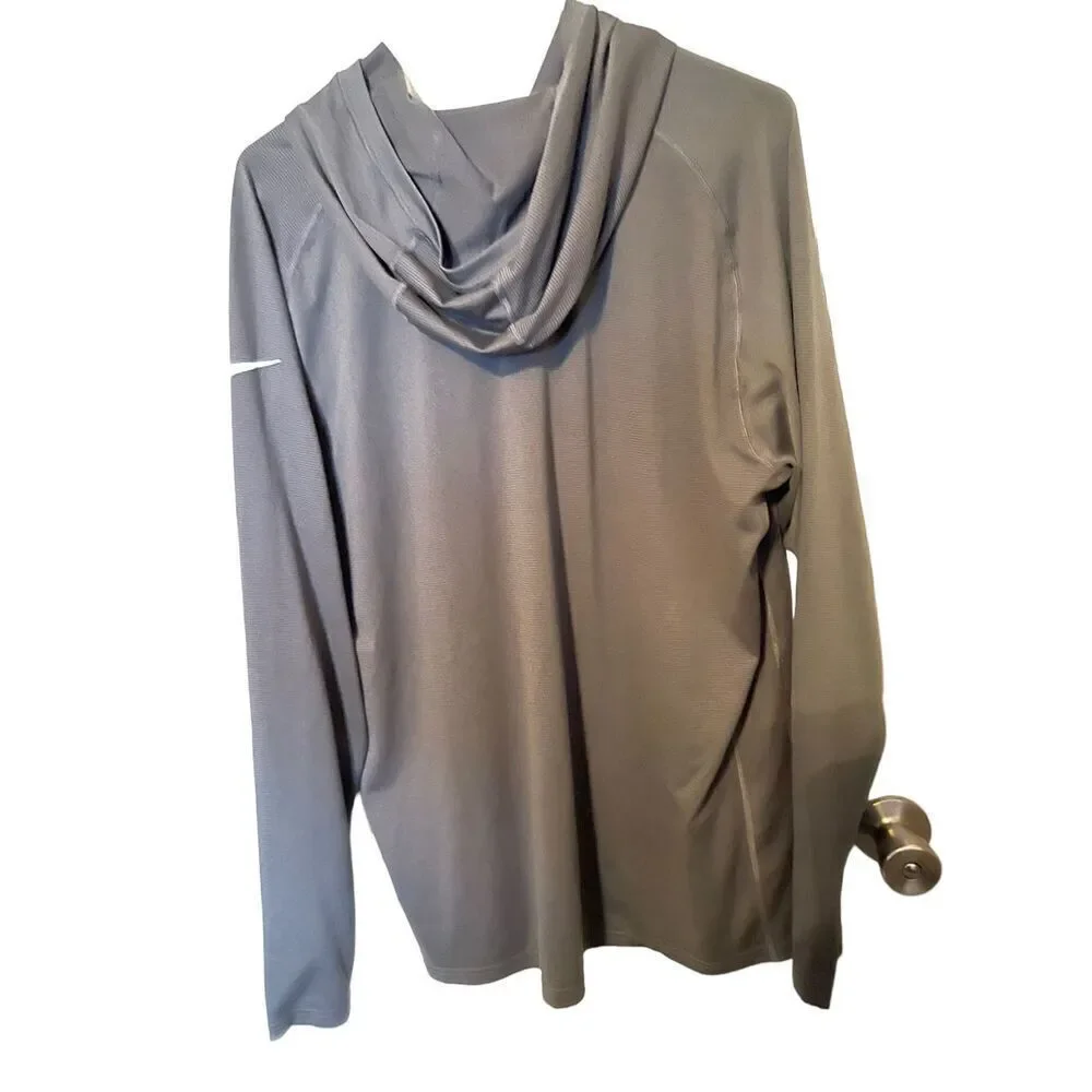 Nike Womens Grey Steelers Dri-Fit Raglan Sleeve Hooded Sweatshirt Size XL